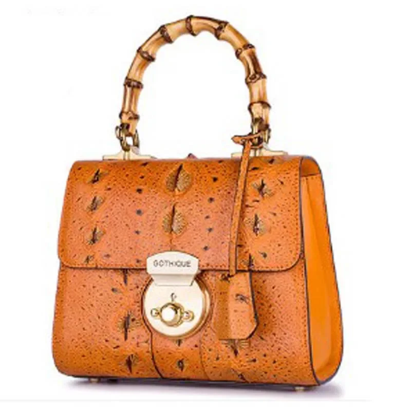 

gete 2025 new sturgeon skin handbag handbag leather fashion lock bag single-shoulder bag bag lady