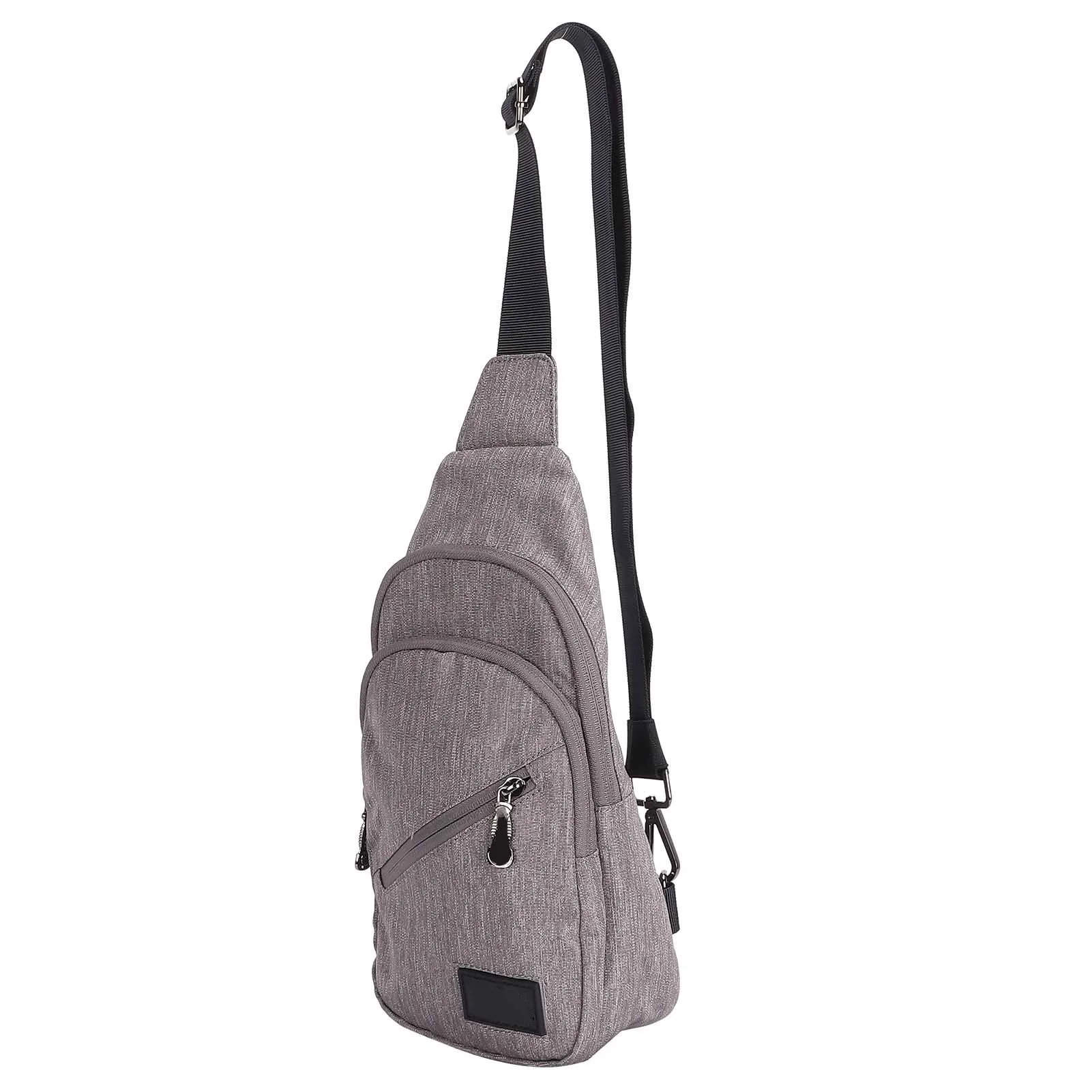 

OX PLOUGH Men's Chest Bags Polyester Waterproof Chest Sling Shoulder Messenger Bag Light Grey 295g 10.4oz 1 Piece