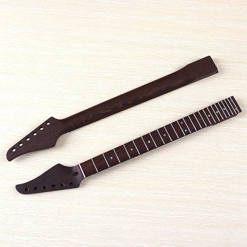 

Wenge leaf Handle Neck SR Head 24 frets 5.6 Wide Guitar Neck Assembly DIY Electric Guitar Accessories，brand-new