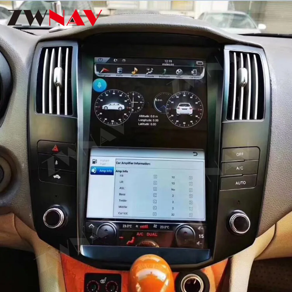 12.8 Inch Multimedia Display Touch Screen For Lexus RX330 2003-2014 Android 14 Car GPS Navigation Carplay Car Multimedia Player