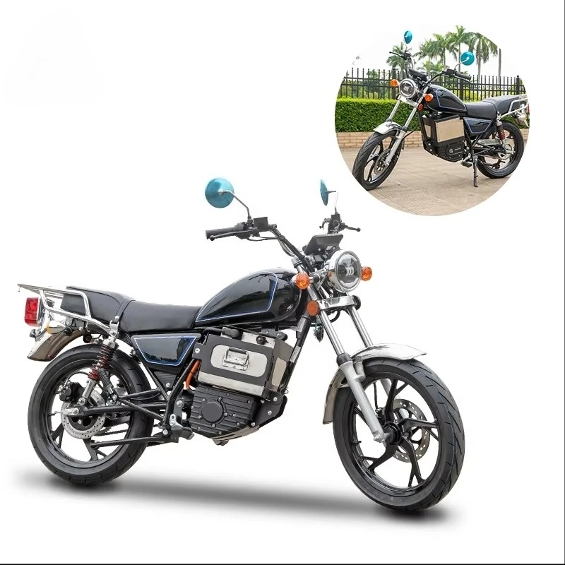 72V Mid Motor Electric Motorcycle Adult Customizable Retro E-Moto Motocicleta Electrica for Delivery & Commute
