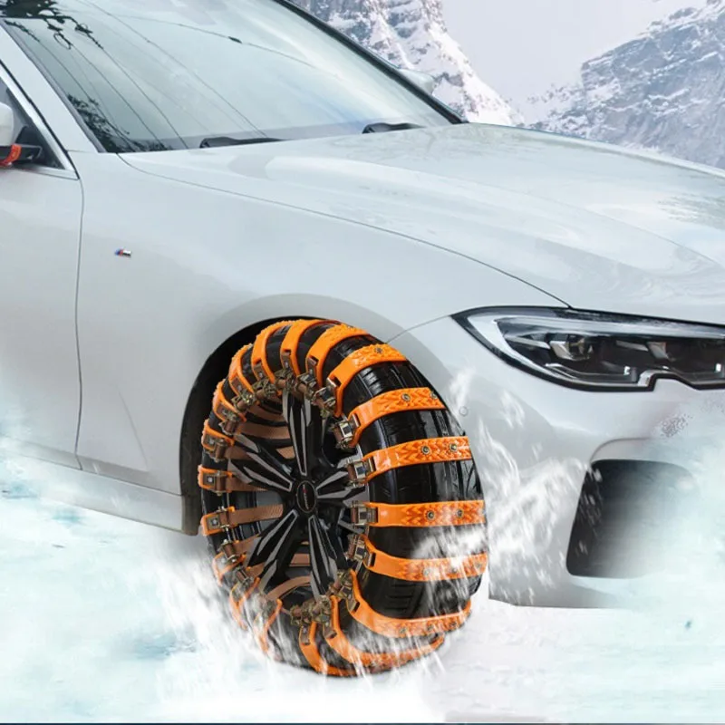 Winter Car Anti-skid Snow Chains General Car Tire Wheels Chains Outdoor Emergency Wheel Snow Chains Truck Auto Tires Accessories