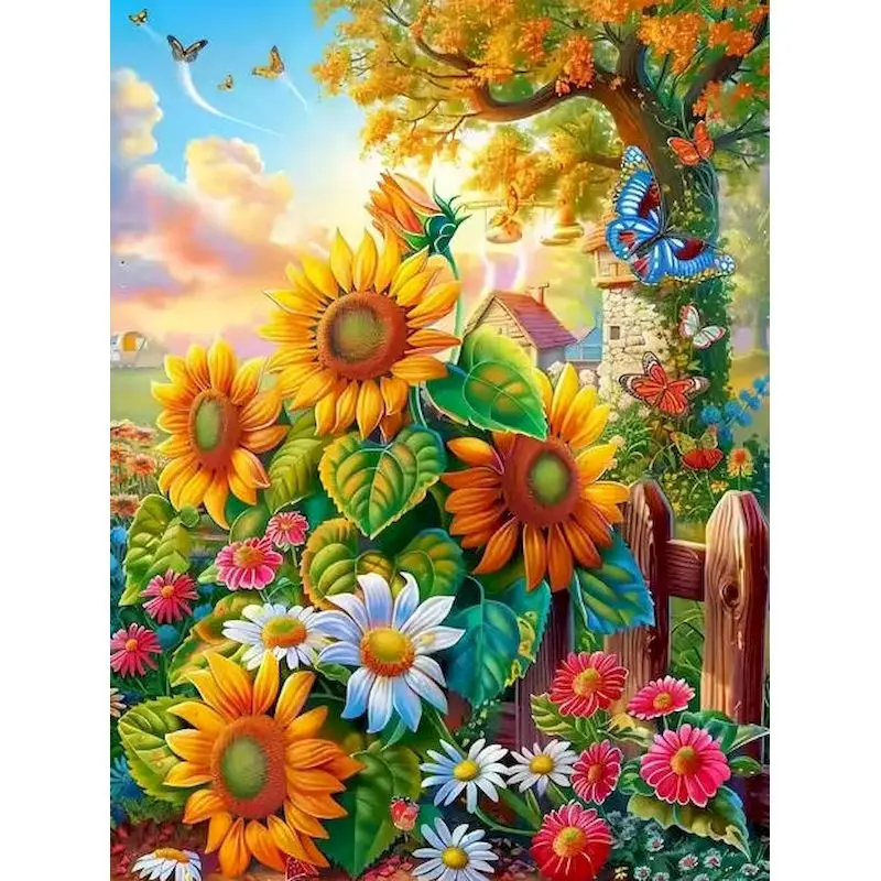 

GATYZTORY Painting By Number Flower Landscape Drawing On Canvas HandPainted Art Gift DIY Picture By Number Kits Home Decor