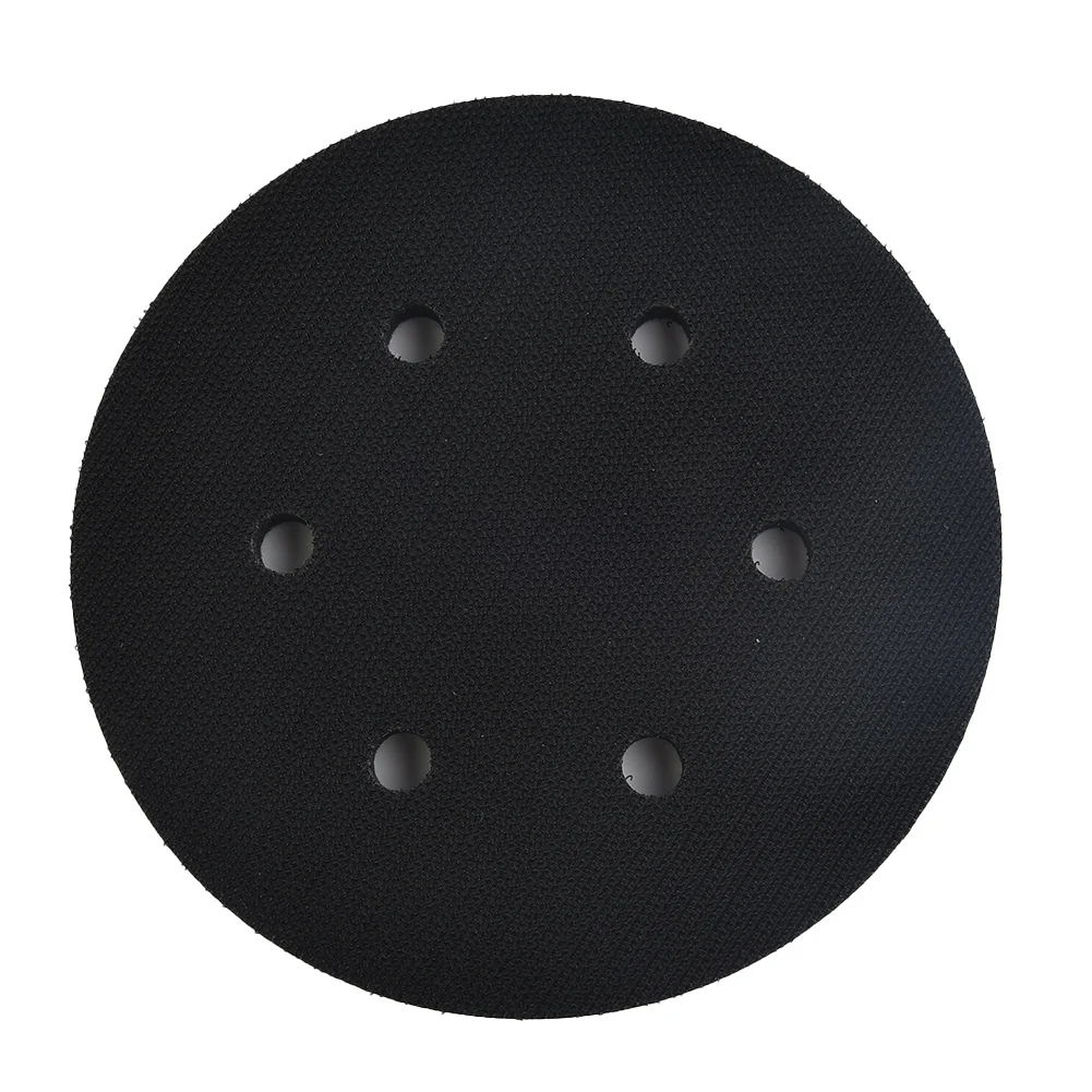 6inch 150mm Soft Buffer Sponge Interface Cushion Pad For Sanding Pads 6 Holes Hook And Loop Foam Disc For Orbital Sander