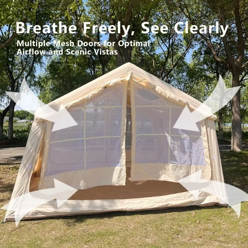 8 Square Meters High Quality Inflatable Camping Tent Lightweight Popular Selling Glamping Tents Oxford Cloth Blow up Air Tent