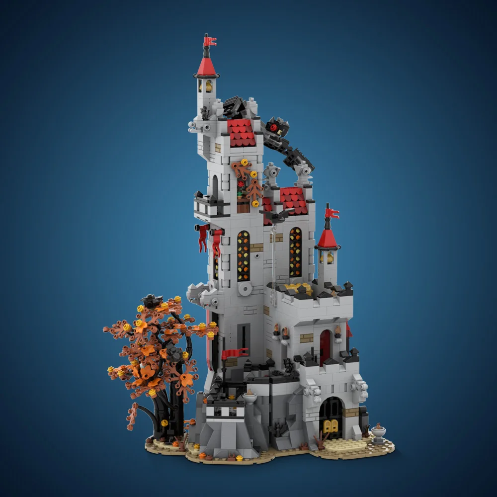 

MOC Fright Knights Basil's Manor Model Building Blocks Medieval Empire Castle Tower City Street View Architecture Brick Toy Gift