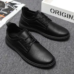 Moccasin Man Casual Shoe Dress Shoes Business Formal Round Toe Leather Men Black Loafers Flat Soft Pu Comfortable Summer Sale On