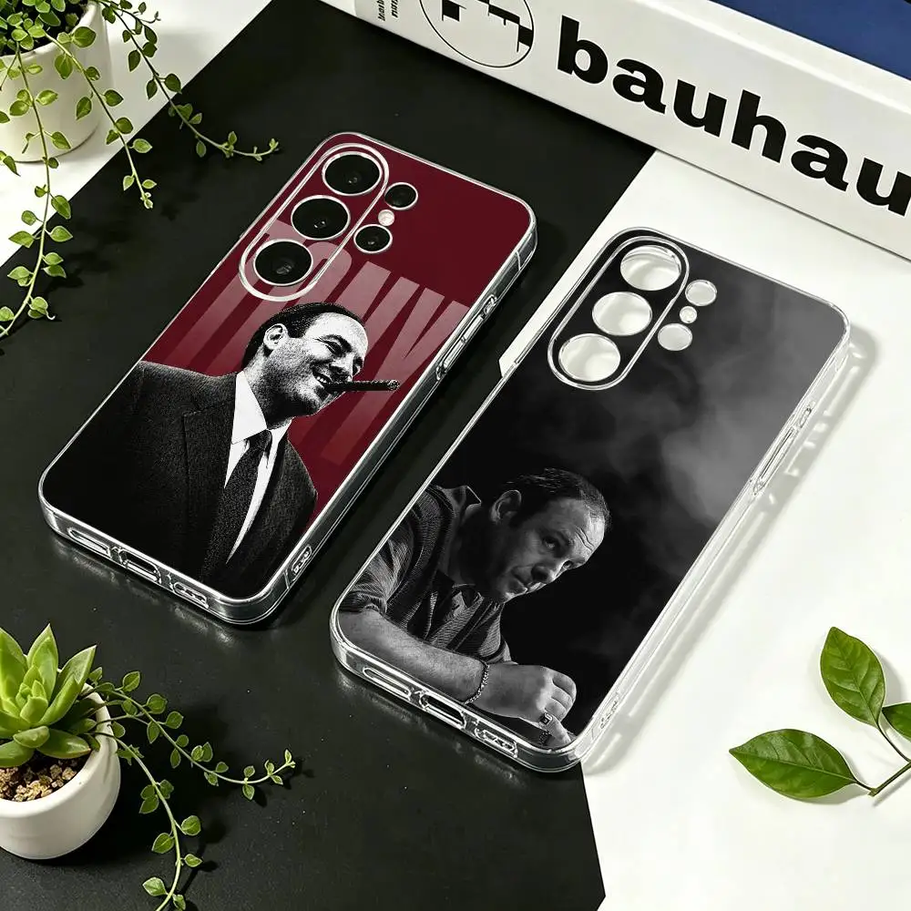 The S-Sopranos T-Tony  Phone Case For Samsung S21 S20 Ultra Plus FE S10 Transparent Silicone Phone Cover
