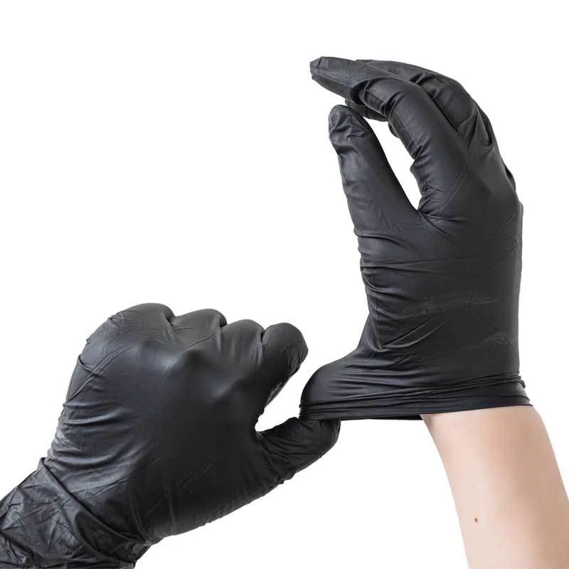 20/50/100 Stuks Wegwerp Zwarte Nitril Handschoenen Voor Huishoudelijk Gebruik Latex Gratis Poedervrije Reinigingshandschoenen Tattoo kappers Gereedschap
