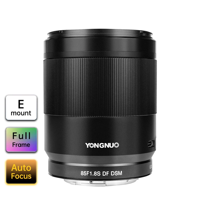 

YONGNUO 85F1.8S 85mm Full Frame Lens Auto Focus Camera Large Aperture Lens for Sony E Mount A9 A7RII A7II A6600 A6500