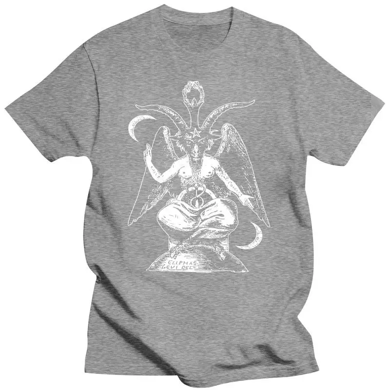 Printed Shirts Crew Neck Short Sleeve Impact Original Baphomet Printing Mens fashion cotton Oversized T Shirts male tee-shirt