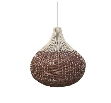 Vintage rotan hanglampen Handgeweven rotan hanglamp Verlichting voor woonkamerdecoratie Eetkamerlampen E27 ophanging