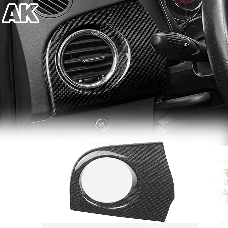 

Для Fiat 500 2007-2023, Abarth 595 695 2012-2023: Накладка на панель воздуховода (левая сторона водителя) из настоящего карбона, аксессуары для автомобиля