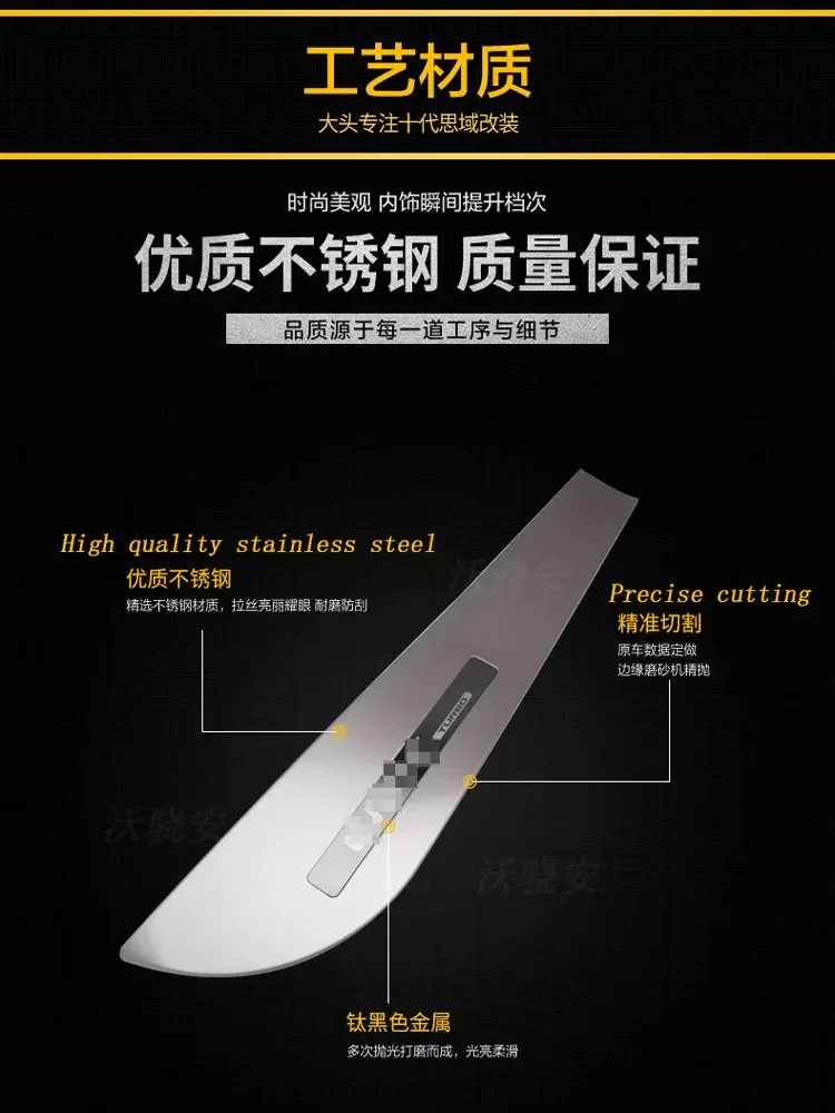 For Honda\'s 10th generation Civic Anti kick Pad Stainless Steel 2019-2021 Civic Door Protection Pad Door Plate Anti scratch Pad