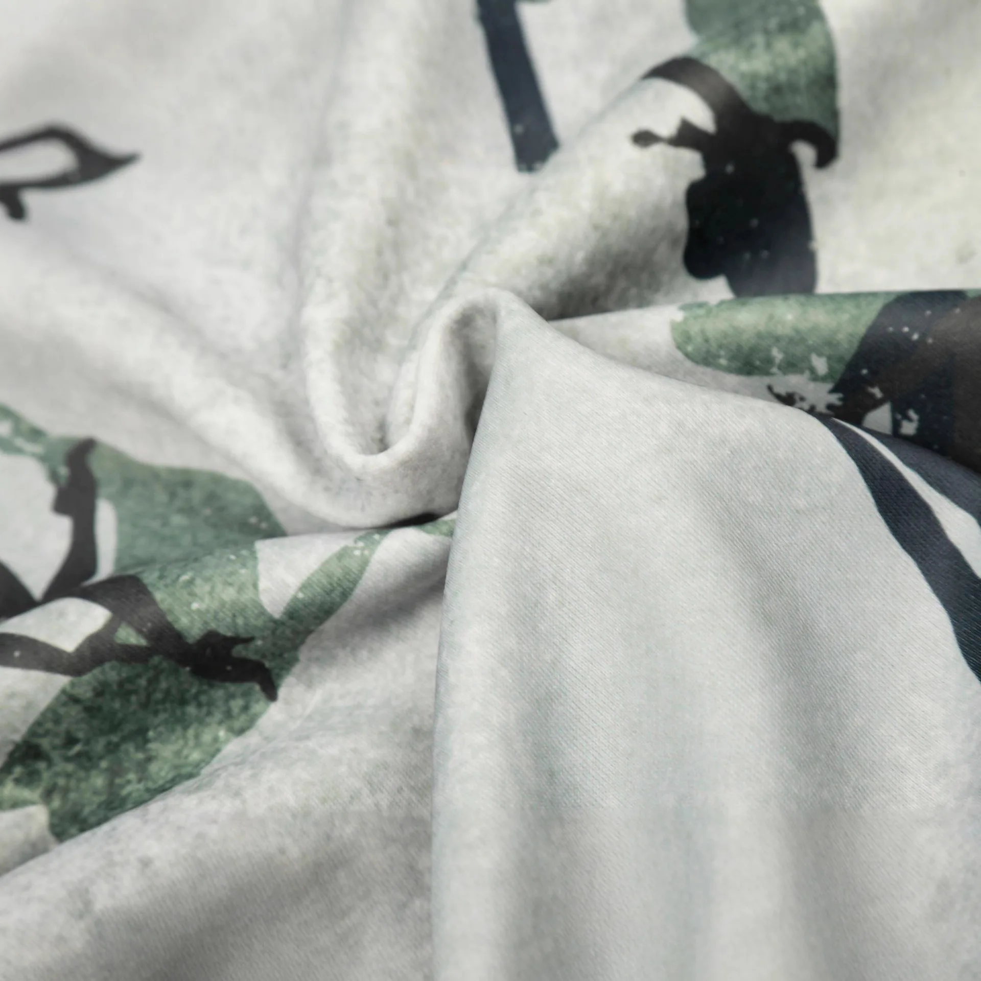 الأمريكية الرجعية الكتابة على الجدران رسمت طباعة فضفاضة عارضة سستة مقنعين البلوز فضفاض الصوف هوديس أزياء الشارع سترة سترة #4