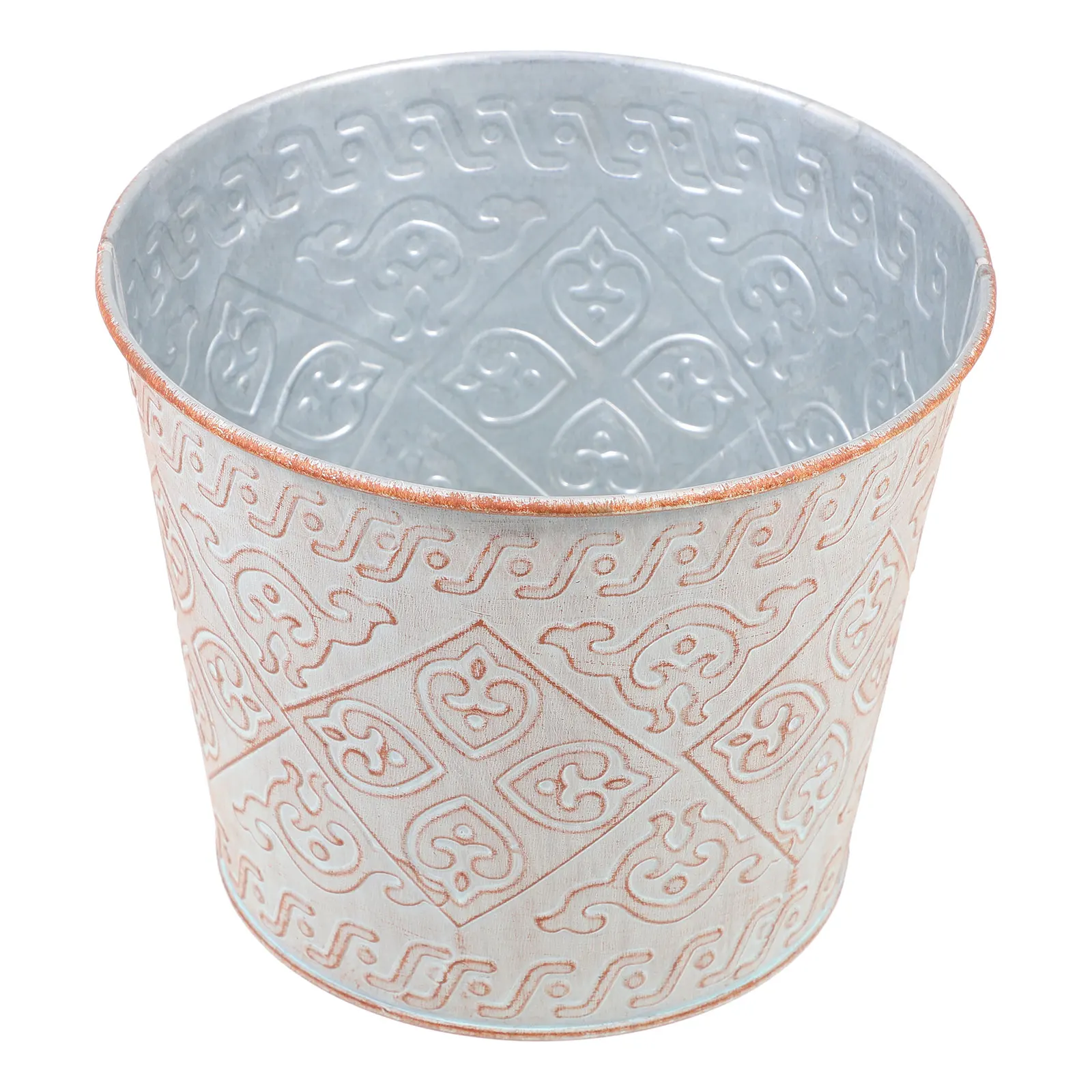 

Vintage Vase Retro Flower Pot Iron Planter Galvanized Bucket Decorative Metal Planters Garden Yard Balcony Flower
