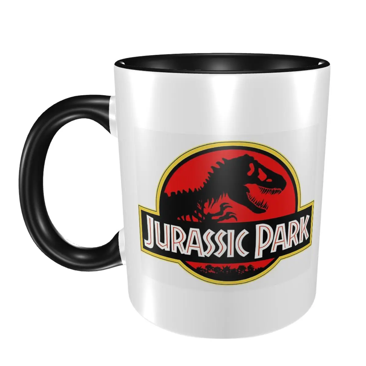 Taza de Cerámica Divertida con Diseño de la Película Jurassic Park: Aventura en el Mundo de los Dinosaurios, para Café, Té, Leche, Regalos para Hombre y Mujer