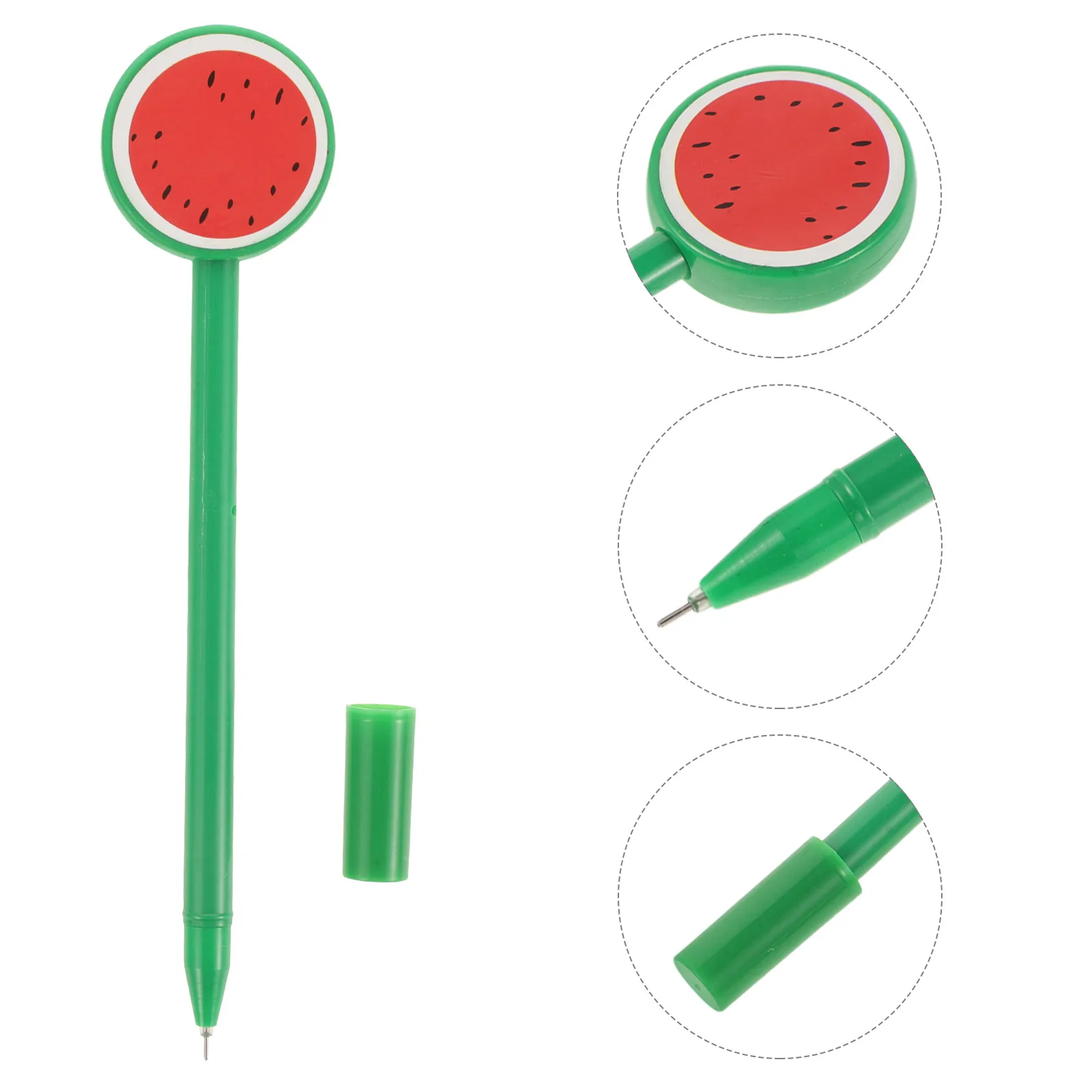 

10 Pcs Cute Watermelon Gel Pen Work Aesthetic Plastic Ink Pens Delicate Neutral