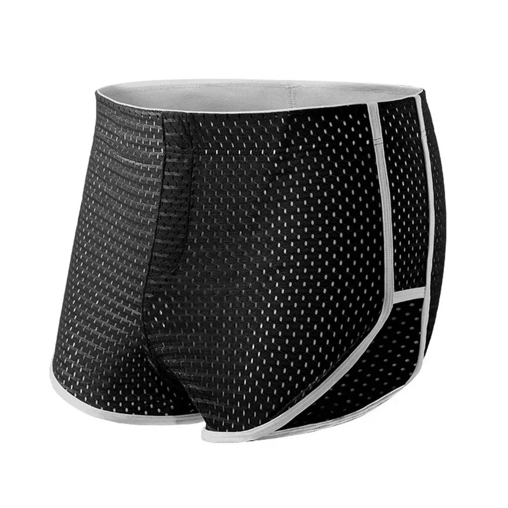 Roupa interior casual homem calcinha de malha respirável cor sólida esportes shorts e cuecas aro pantss para homem