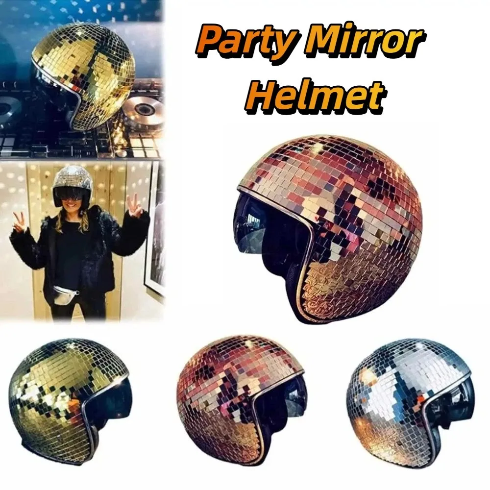 premium-glitter-glitter-mirror-helmet-stunning-light-effects-full-reflective-design-disco-helmet-flip-visor-retractable-visor