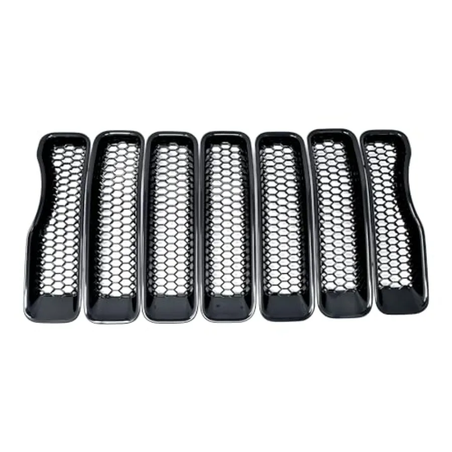 

Chrome Delete Black Front Grille Overlay with Secure Adhesive Tape for 20182024 Jeep Wrangler Easy Installation No Tools Needed