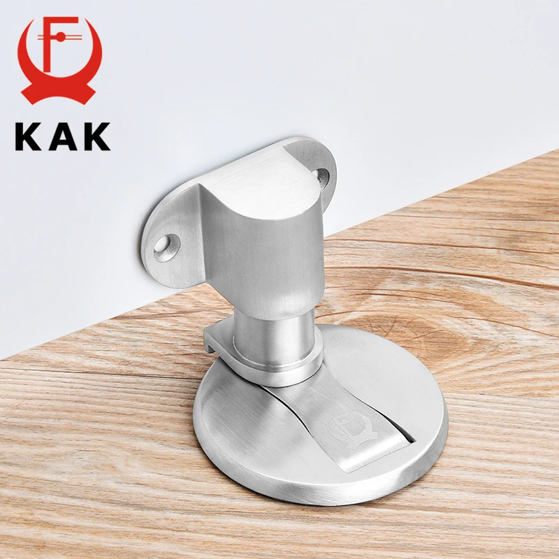 2PCS KAK Adjustable Door Holder Stainless Steel Magnetic Door Stopper Water-proof Door Stop Furniture Door Hardware