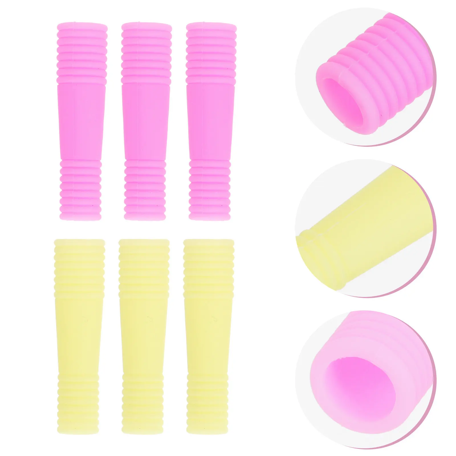 

6Pcs Flexible Silicone Tweezers Covers Non-Slip Manicure Tool Protectors for Scissors Tweezer Tips Nail Art Eyelash Tools