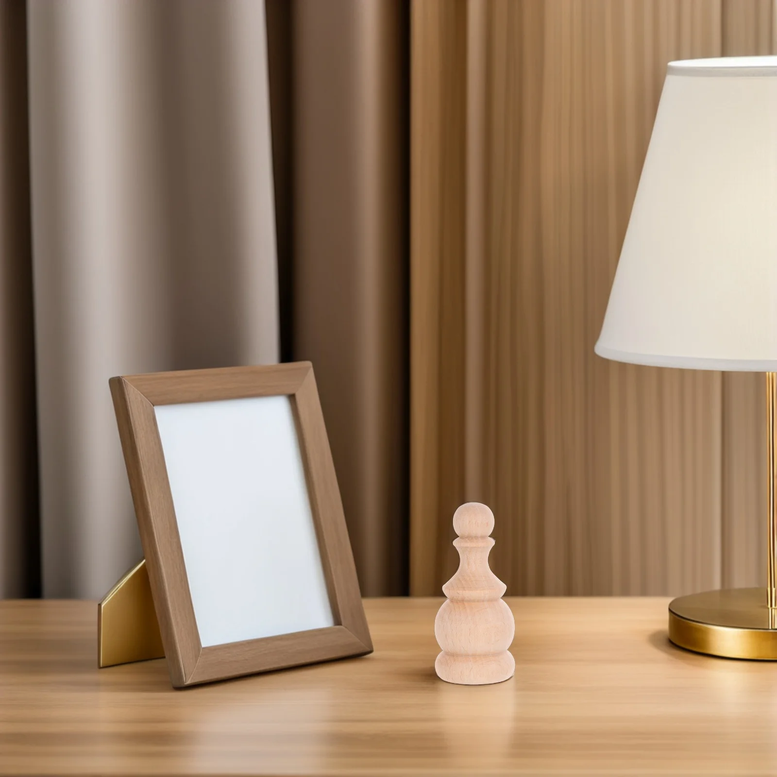 

4pcs Solid Wood Decorative Finials 7.5X3.5Cm Unfinished Hardwood Toppers For Porch Railings Mailbox Posts Deck Balusters Stair