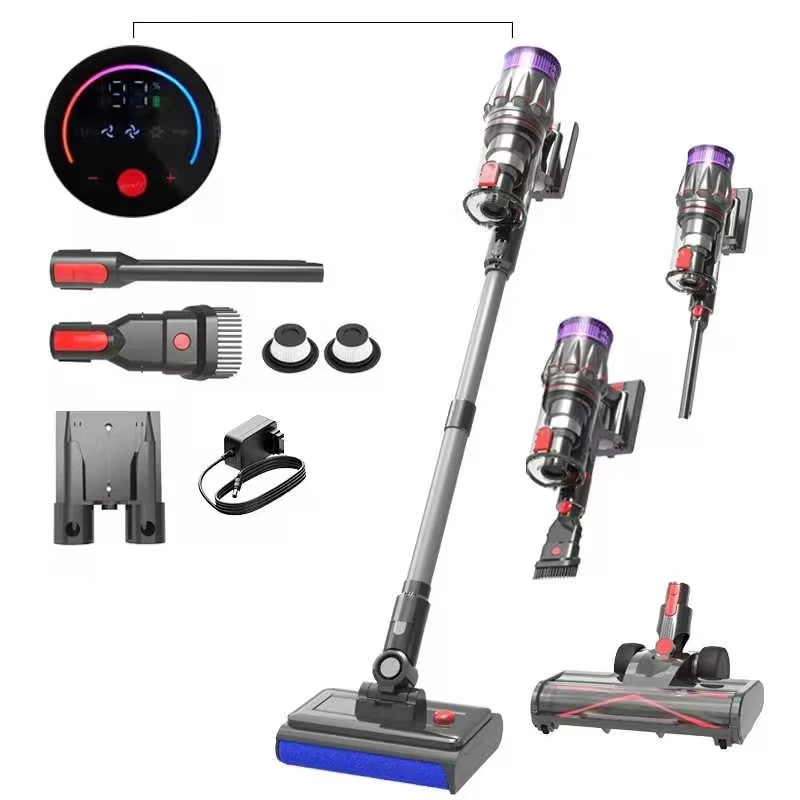 Cross-Border Exclusive V26 Electric Cordless Vacuum Cleaner with Floor Brush 750W 46kPa Suction Power Wet/Dry Use