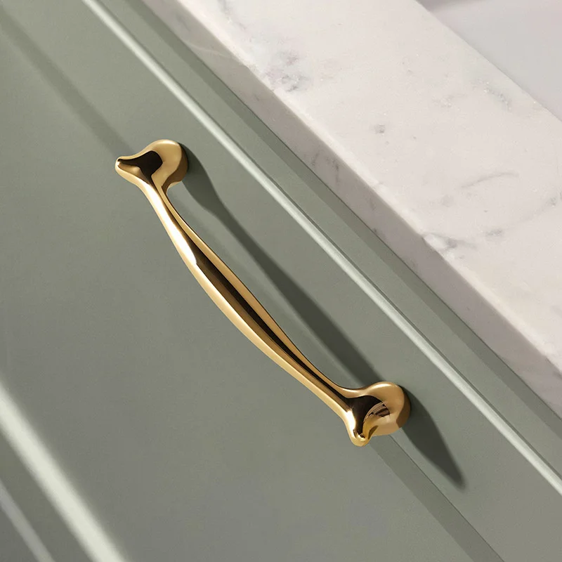 French Polished Matte Black Cabinet Pulls Latest Drawer Knobs Long Pulls Furniture Handles for Kitchen Wardrobe Cupboard Decor