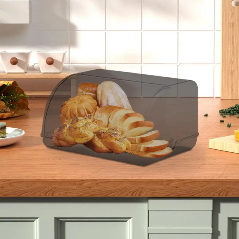 Bread Bin Bread Keeper With Lid Cosmetic Display Case Desktop Storage Box For Homemade Bread Bakery Loaf