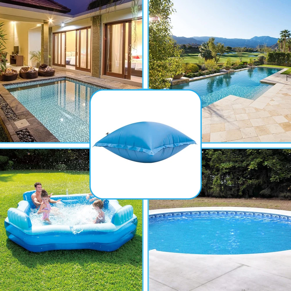 Almofada inflável quadrada, travesseiro de ar de inverno, piscina, kit de inverno, suprimentos, corda de 15m, 4ft