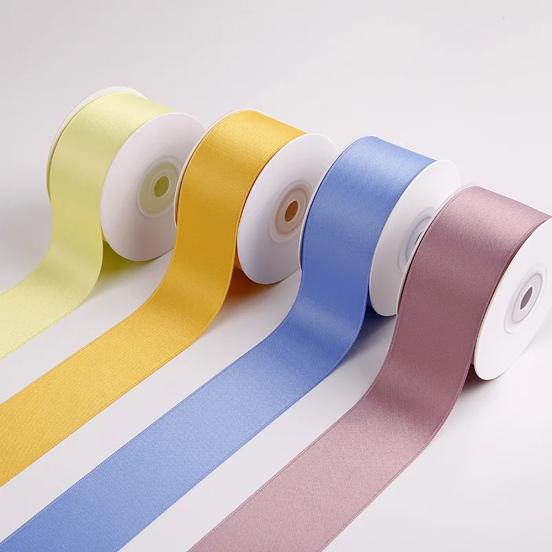 10 Yards Solid Color Bright Light Terylene Cotton Ribbon Hair Bows DIY Crafts Handmade Accessories Gift Packaging