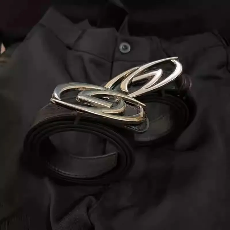 เข็มขัดแฟชั่นหนังสีดำสำหรับผู้ชายและผู้หญิง ดีไซน์เนอร์คอร์เซ็ท สายคาดเอวสำหรับผู้หญิง เสื้อโค้ท สายคาดเอวสำหรับตกแต่งชุดเดรส เข็มขัดเส้นกว้าง J1625