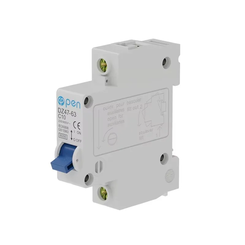 1P  Miniature Circuit Breaker MCB DZ47 C45 Series for Overload and Short Circuit Protection