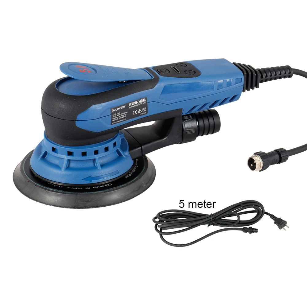 2023 New Design 6 Inches 350W Brushless Electric Orbital Sander 5.0mm & 2.5mm Brushless Eccentricity Random