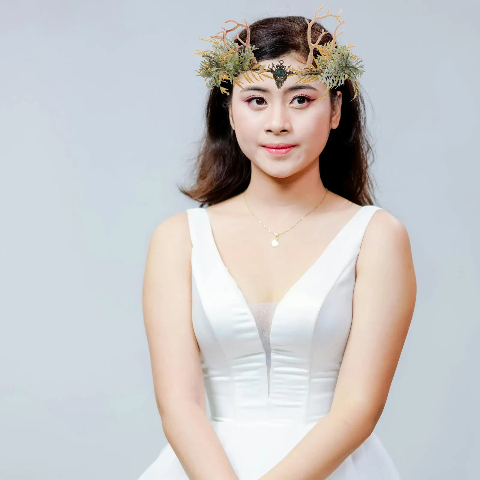 

Fairy Antler Crown Renaissance Costume Headpiece Elven Circlet Deer Horn Tiara Cosplay Photo Prop Festival Fairy Goddess Tiara