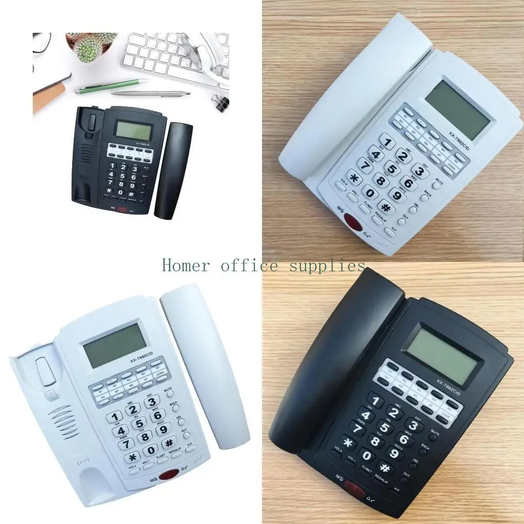 K43B Big Button Telephone Loud Volumes Landline Phone with LCD Display Speed Dial