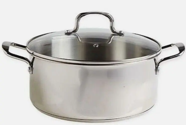 

For Parini Signature Series Round 4.0 Qt Dutch Oven w/Lid Stainless Steel