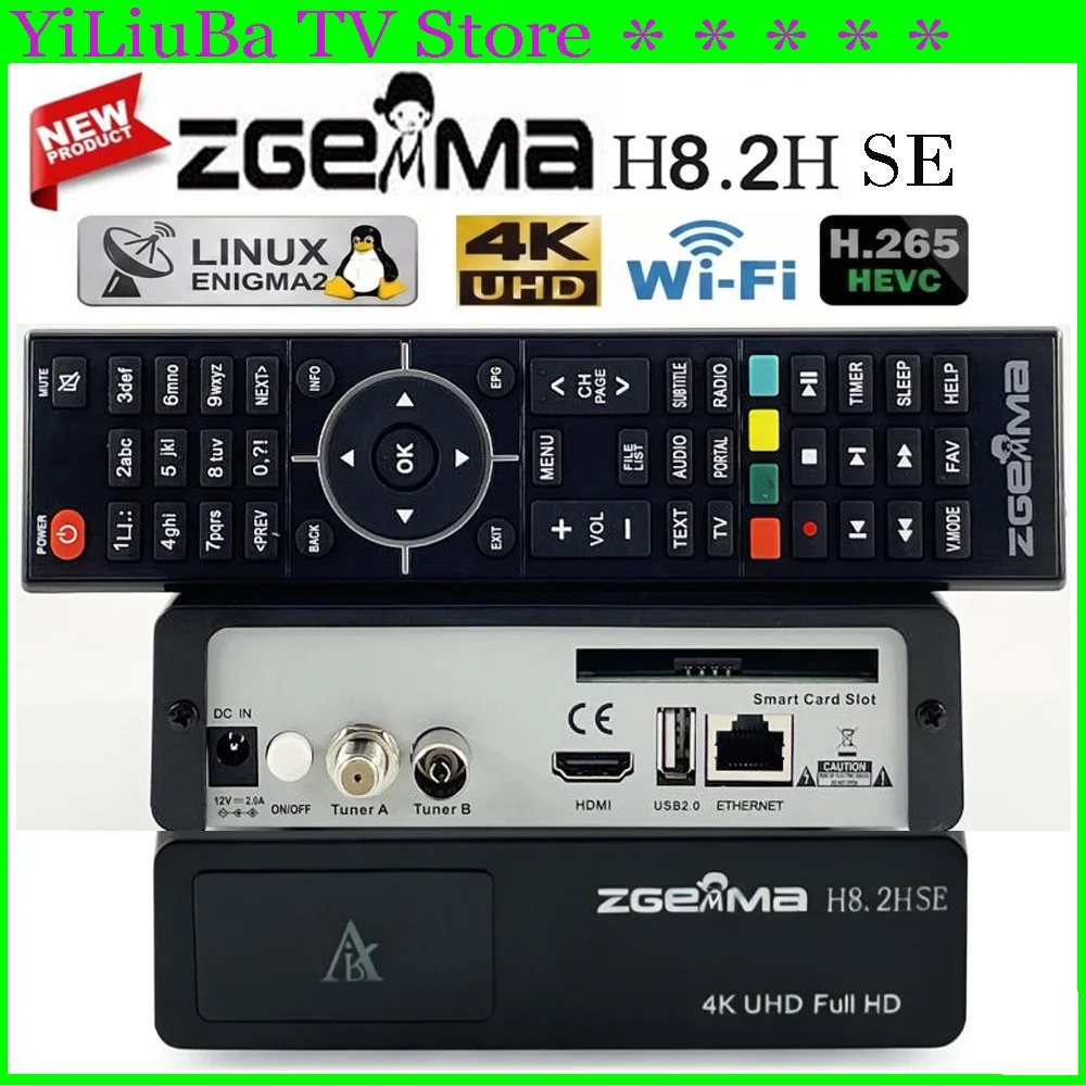 【Genuine]】2026Newest Zgemma H8.2H SE Linux Enigma2 DVB-S2X+DVB-T2/C Linux Satellite Cable Terrestrial 4K UHD Receiver Support CA
