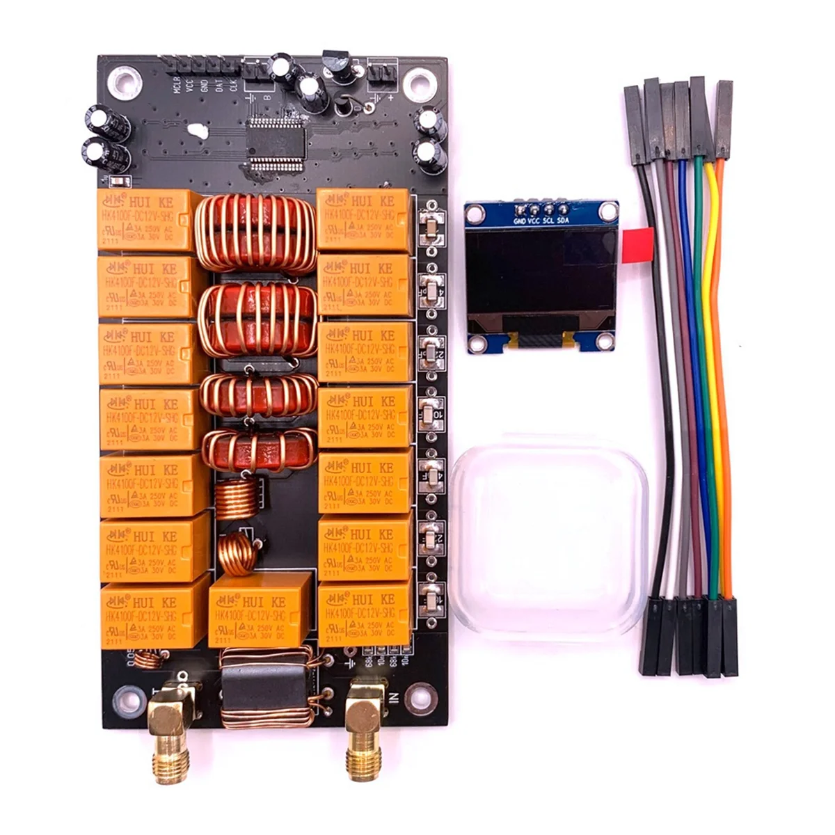 Carte Mère de Syntoniseur d'Antenne avec Écran, Analyste d'Antennes DIY, Testeur de Composants Électroniques ATU-100 400MA, Version Finie