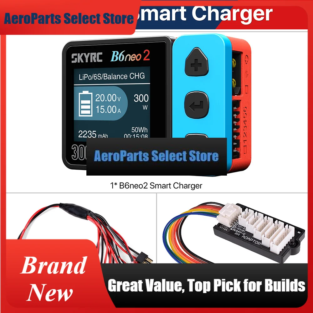 AeroPartsNEW SKYRC B6neo 2 Smart Charger Multi-Function Smart Charger DC 300W PD 80W LiPo/LiFe/Lilon/LiHV/NiMH/NiCd/Pb Battery C