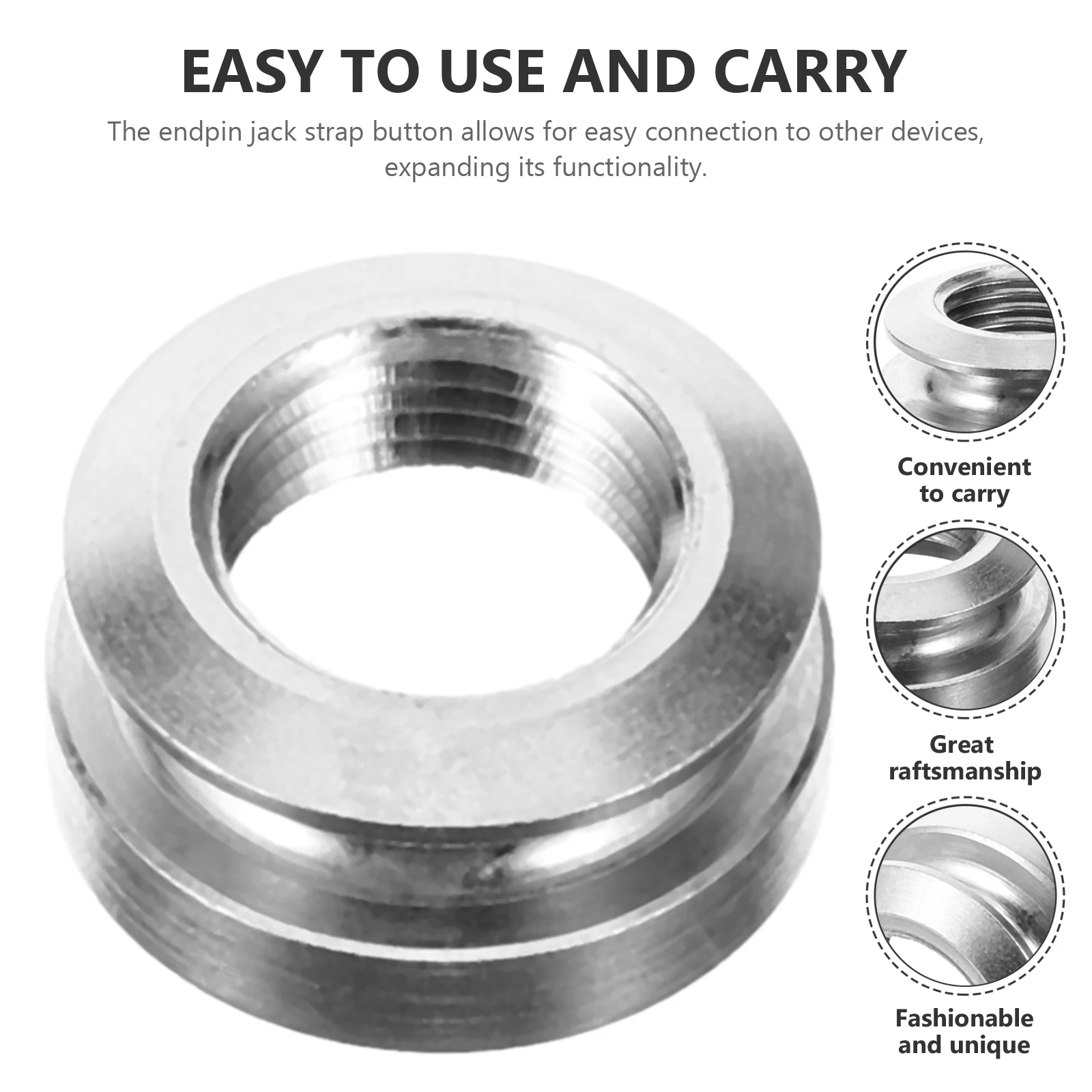 

Endpin Strap Button Acoustic Guitar Replacement Hardware 3/8-32 Thread Guitar Accessories Tail Cap Pin Repair Buttons Large