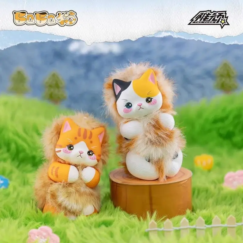 

New Genuine Bobo Cat Series Blind Box Plush Doll Keychain Cute Cat Collectible Trendy Play Toy Exquisite Birthday Gifts Model
