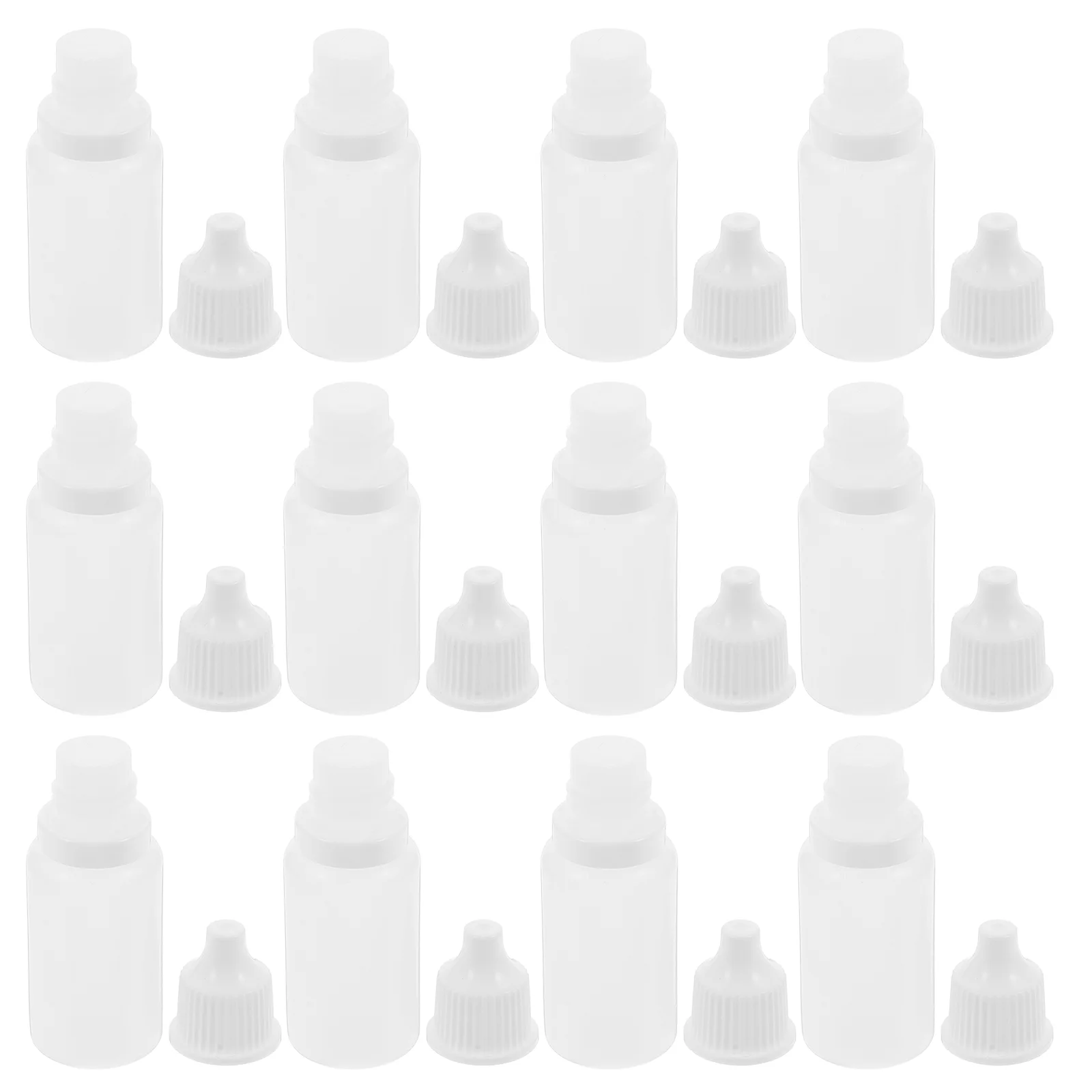 

50 Pcs 10ml Empty Plastic Squeezable Dropper Bottles Eye Liquid Dropper Dropping Bottles (White)