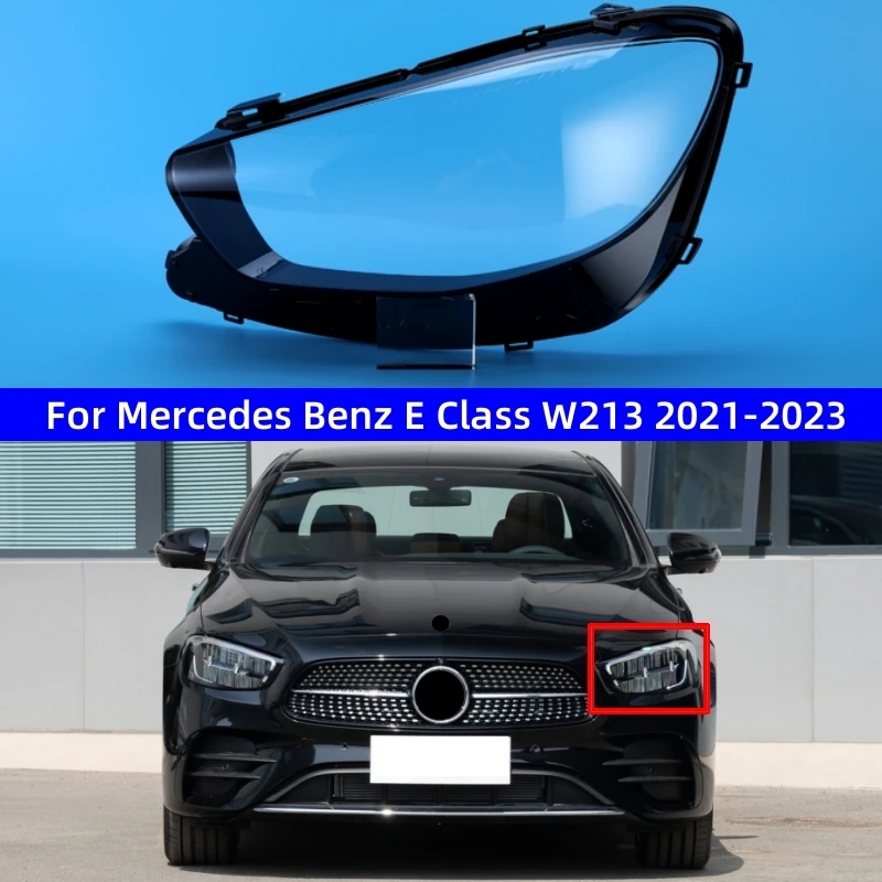 Lentille transparente pour éclairage de sauna, coque PC, Mercedes Benz Classe E W213 2021 2022 2023, accessoires de voiture