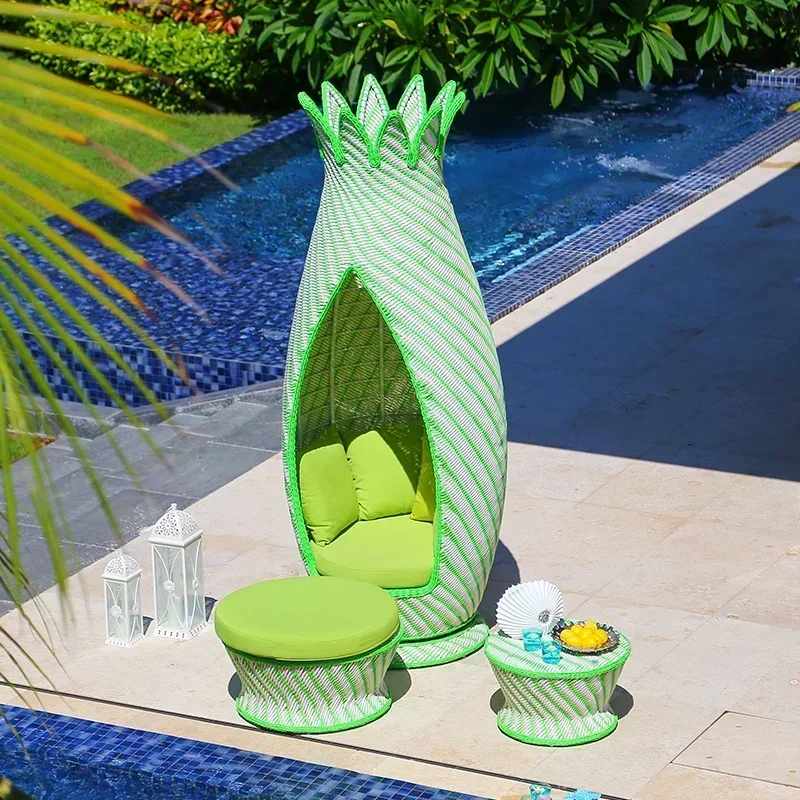 

Outdoor courtyard rattan sofa terrace creative leisure sofa