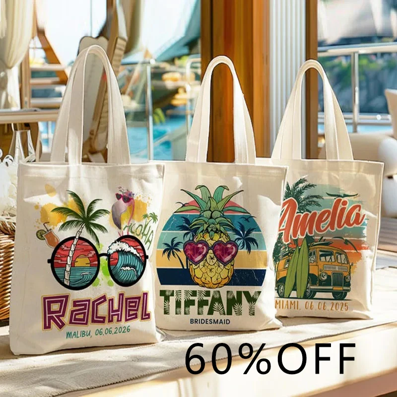 

Custom Lily of the Valley Foldable Large Capacity Eco Friendly Canvas Tote Bag for Shopping Ideal Mother's Day Wedding Party Gif