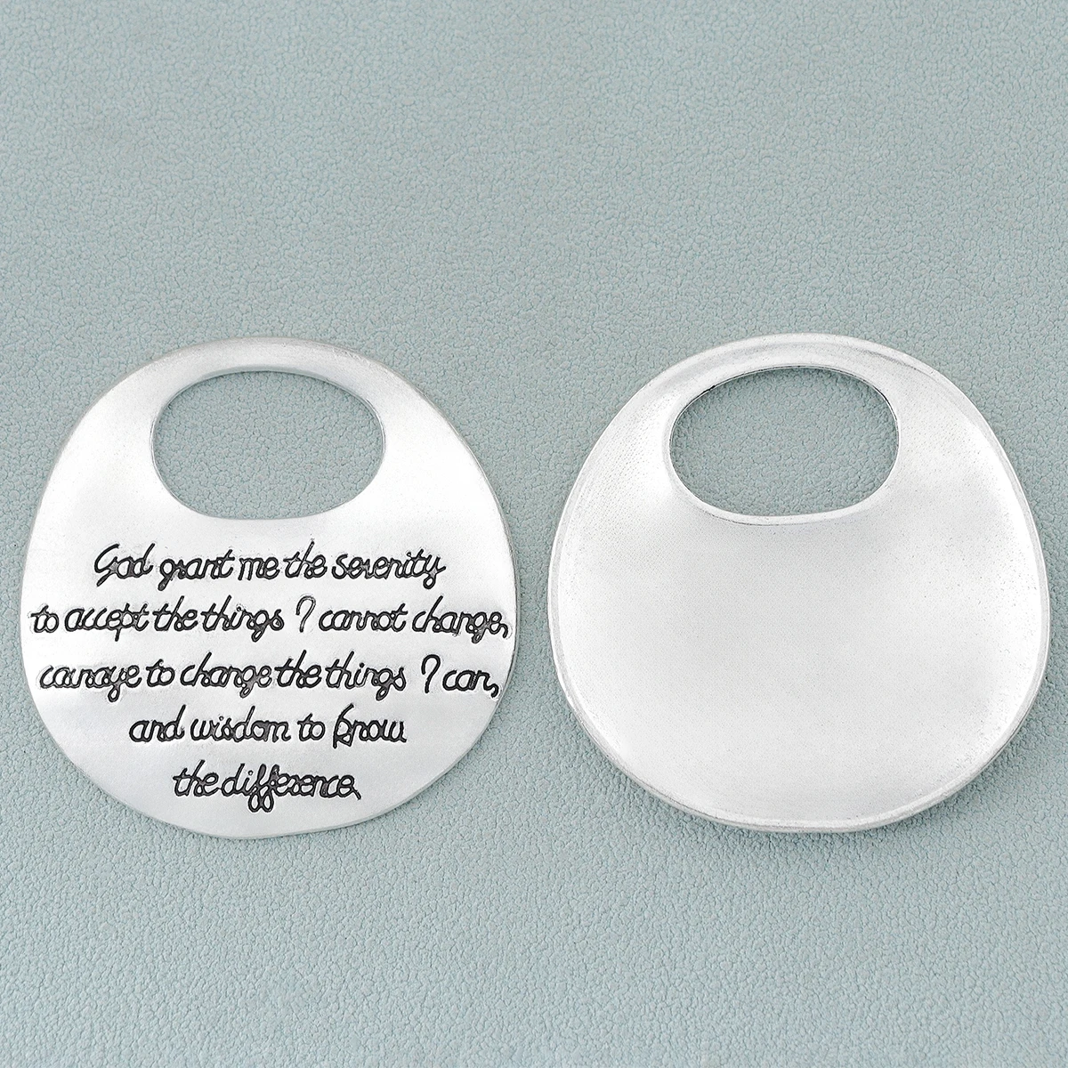 5pcs Serenity Prayer Pendant, Serenity Prayer Tag Charms, Strength Wisdom Courage Charms, Recovery Charms, Serenity Prayer Gift