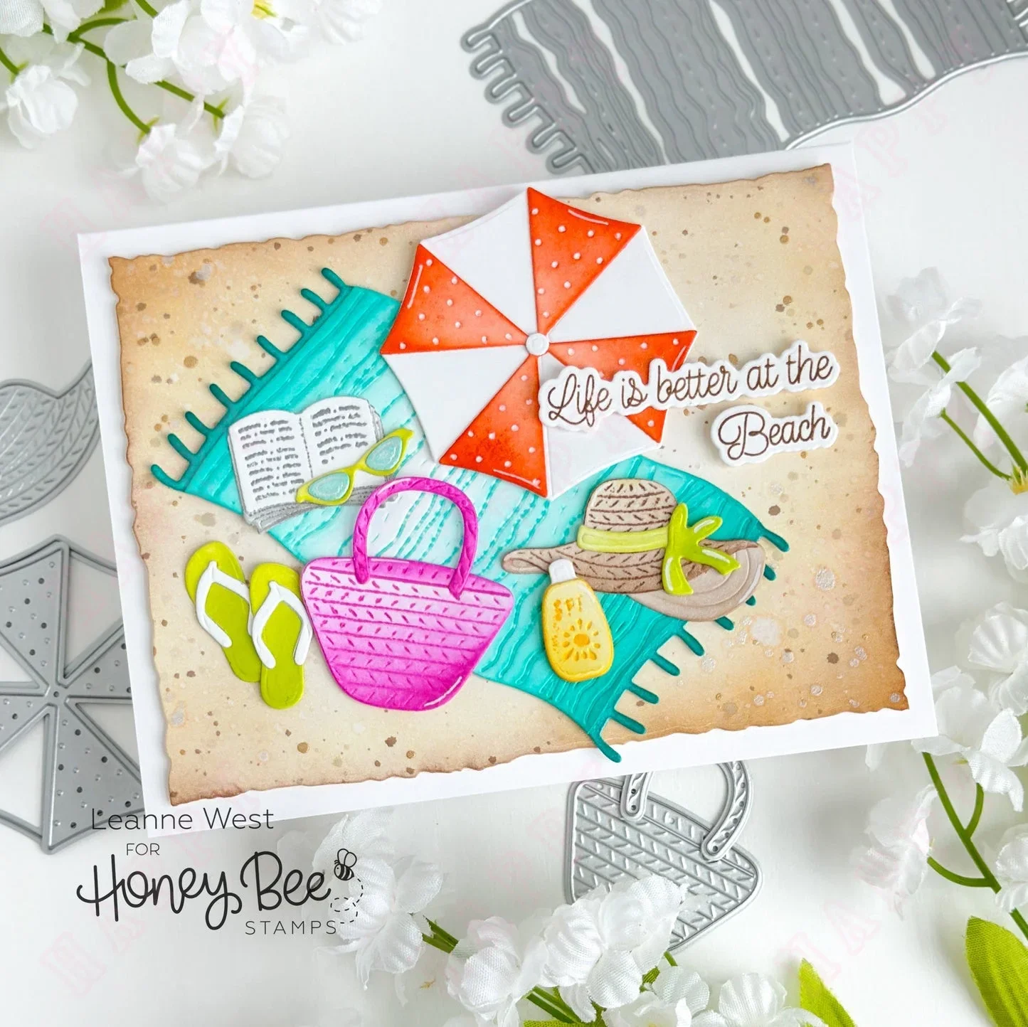 In Summer Beach Break Hammock Seashells Metal Cutting Dies Clear Stamps Stencil DIY Scrapbooking Card Paper Handmade 2024holiday